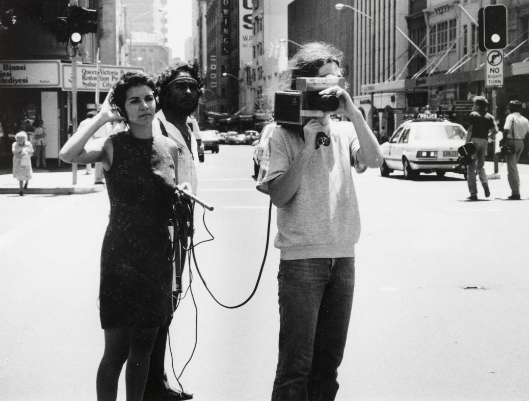 TRACEY MOFFATT FILMING EARLY LAND RIGHTS MARCH c. 1980 Elaine Pelot-Syron